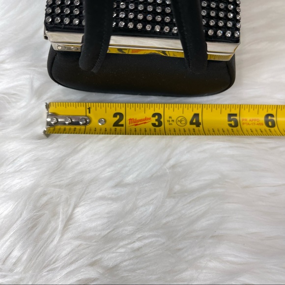 🌟🌟SOLD🌟💐LA REGALE EVENING BAG vintage UNIQUE CRYSTAL topped SQUARE shaped - Picture 9 of 14